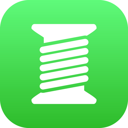 Isolated Bobbin Icon Symbol On Clean Background. Vector Spool Element In Trendy Style.のイラスト素材