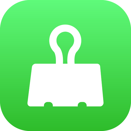 Isolated Binder Clip Icon Symbol On Clean Background. Vector Paper  Clamp Element In Trendy Style.のイラスト素材