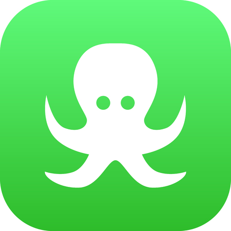 Vector Devilfish Element In Trendy Style.  Isolated Octopus Icon Symbol On Clean Background.のイラスト素材