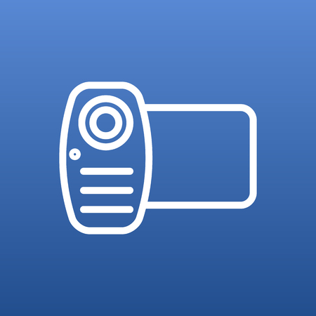 Isolated Camera Outline Symbol On Clean Background. Vector Video Element In Trendy Style.のイラスト素材