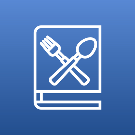 Isolated Cooking Instruction Outline Symbol On Clean Backgroundのイラスト素材