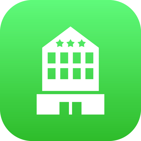 Vector Building   Element In Trendy Style.  Isolated Hotel Icon Symbol On Clean Background.のイラスト素材