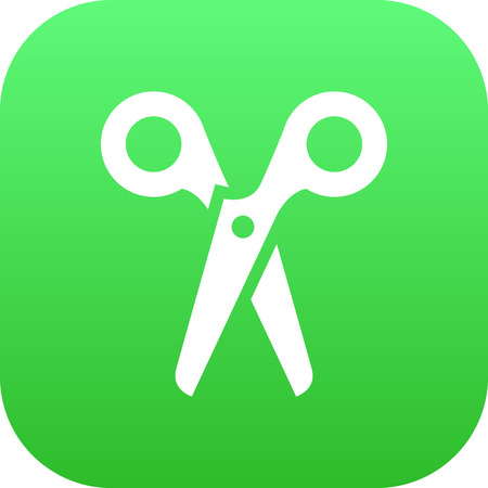 Vector Cutter  Element In Trendy Style.  Isolated Scissors Icon Symbol On Clean Background.のイラスト素材