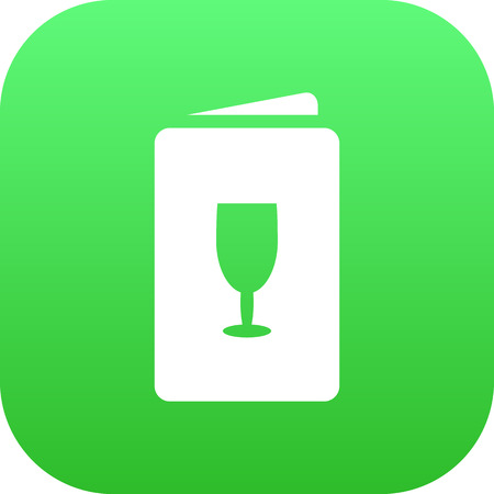 Isolated Wine Card Icon Symbol On Clean Background. Vector Alcohol Element In Trendy Style.のイラスト素材