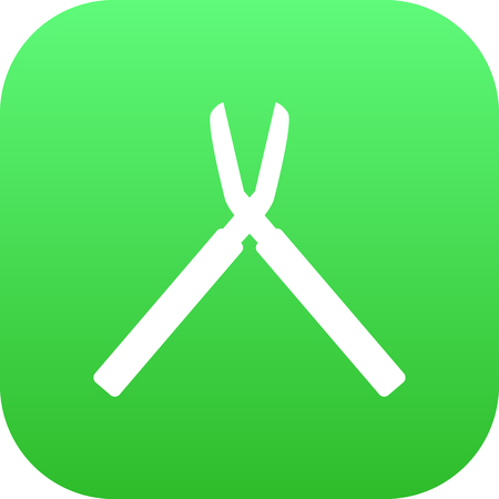 Isolated Secateurs Icon Symbol On Clean Background. Vector Scissors Element In Trendy Style.のイラスト素材