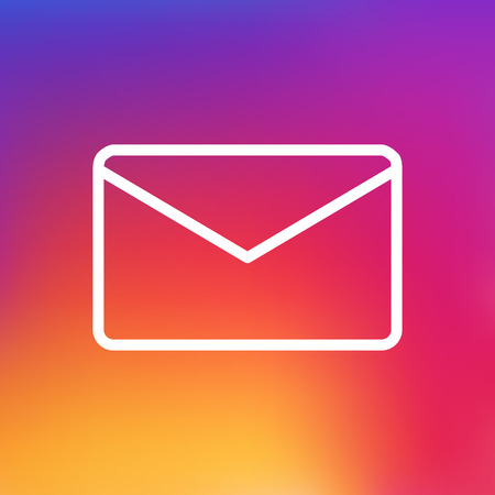 Isolated Envelope Outline Symbol On Clean Background. Vector Mail Element In Trendy Style.