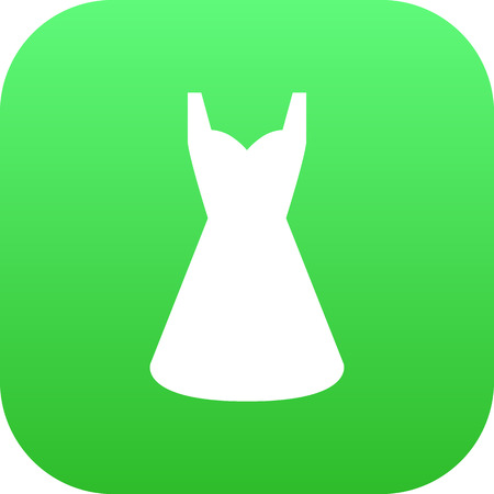 Vector Evening Gown Element In Trendy Style.  Isolated Dress Icon Symbol On Clean Background.のイラスト素材