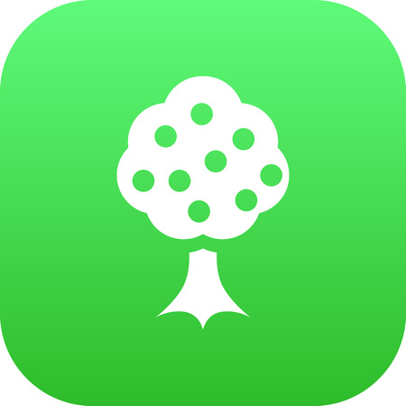 Isolated Fruit Tree Icon Symbol On Clean Background. Vector Garden Element In Trendy Style.のイラスト素材