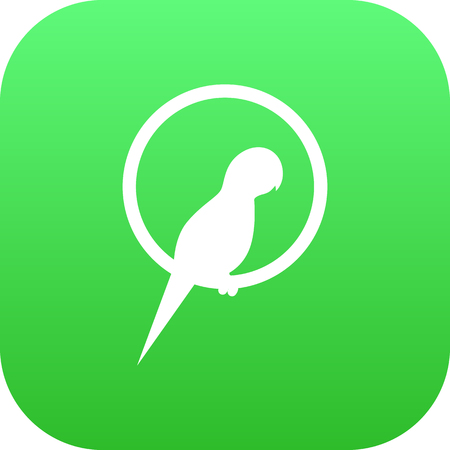 Isolated Parrot Icon Symbol On Clean Background. Vector Bird  Element In Trendy Style.