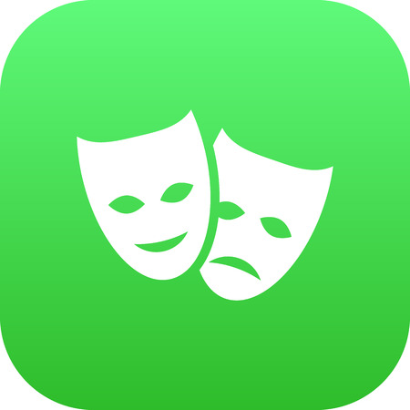 Isolated Masks Icon Symbol On Clean Background. Vector Theater Element In Trendy Style.のイラスト素材