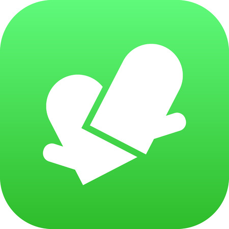 Isolated Gloves Icon Symbol On Clean Background. Vector Potholders Element In Trendy Style.のイラスト素材