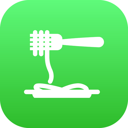 Isolated Spaghetti Icon Symbol On Clean Background. Vector Vermicelli Element In Trendy Style.のイラスト素材
