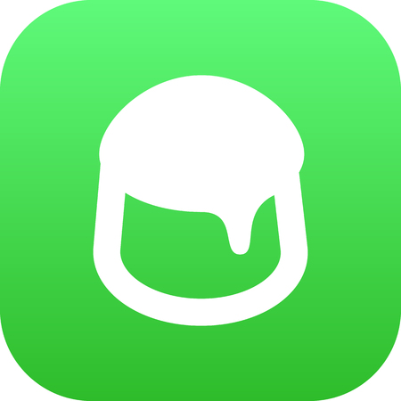 Isolated Pudding Icon Symbol On Clean Background. Vector Custard Element In Trendy Style.のイラスト素材