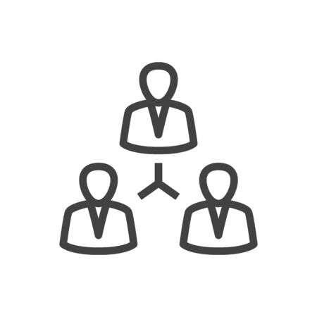 Isolated Unity Outline Symbol On Clean Background. Vector Teamwork Element In Trendy Style.のイラスト素材