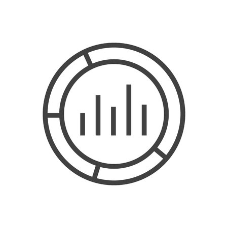 Isolated Monitoring Outline Symbol On Clean Background. Vector Market Element In Trendy Style.のイラスト素材
