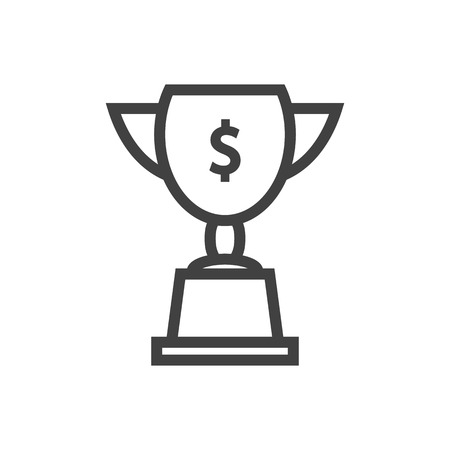 Isolated Goblet Outline Symbol On Clean Background. Vector Achievement Element In Trendy Style.のイラスト素材