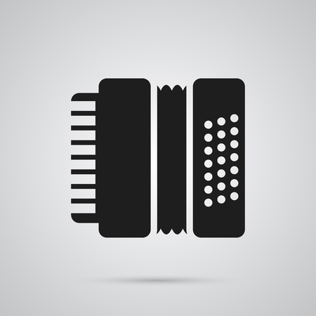 Isolated Accordion Icon Symbol On Clean Background. Vector Harmonica Element In Trendy Style.のイラスト素材