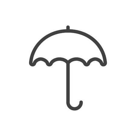 Isolated Umbrella Outline Symbol On Clean Background. Vector Parasol Element In Trendy Style.のイラスト素材