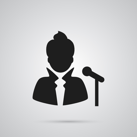 Isolated Singer Icon Symbol On Clean Background. Vector Vocalist  Element In Trendy Style.のイラスト素材