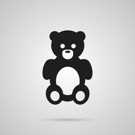 Isolated Teddy Icon Symbol On Clean Background. Vector Bear Element In Trendy Style.のイラスト素材