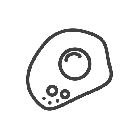 Isolated Eggs Outline Symbol On Clean Background. Vector Omelette Element In Trendy Style.のイラスト素材