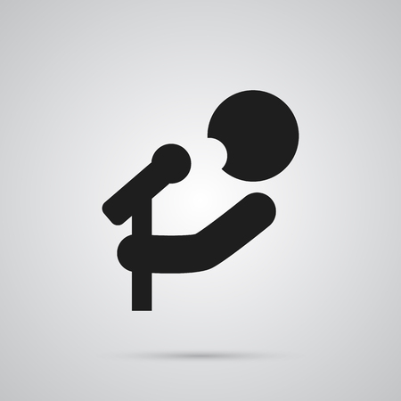 Isolated Musician Icon Symbol On Clean Background. Vector Singer  Element In Trendy Style.のイラスト素材