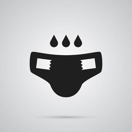 Isolated Diaper Icon Symbol On Clean Background. Vector Nappy Element In Trendy Style.のイラスト素材