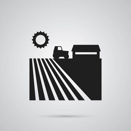 Isolated Landscape Icon Symbol On Clean Background. Vector Agriculture Element In Trendy Style.のイラスト素材
