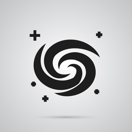 Isolated Galaxy Icon Symbol On Clean Background. Vector Space Element In Trendy Style.のイラスト素材