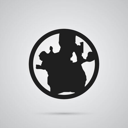 Isolated Earth Icon Symbol On Clean Background. Vector Planet  Element In Trendy Style.のイラスト素材