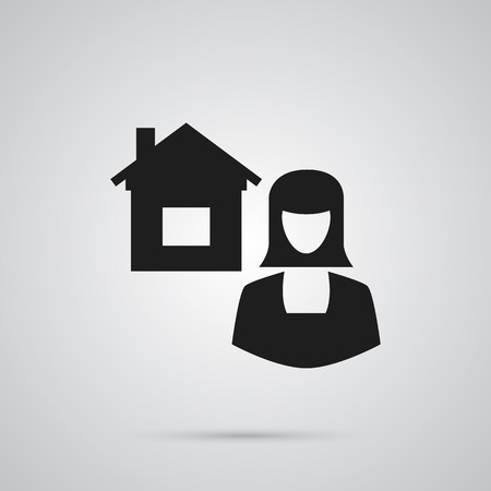 Isolated Broker Icon Symbol On Clean Background. Vector Real Estate Agent Element In Trendy Style.のイラスト素材