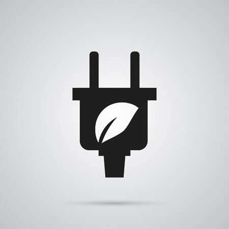 Isolated Plug Icon Symbol On Clean Background. Vector Leaf  Element In Trendy Style.のイラスト素材