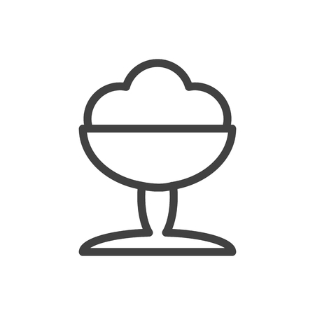 Isolated Ice Cream Outline Symbol On Clean Background. Vector Sorbet Element In Trendy Style.のイラスト素材