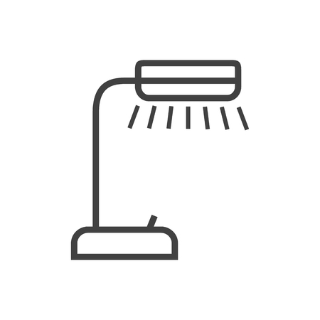 Outline illustration of Reading-Lamp Element In Trendy Style.のイラスト素材