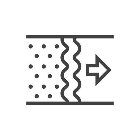 Isolated Purification Outline Symbol On Clean Background. Vector Air Element In Trendy Style.のイラスト素材