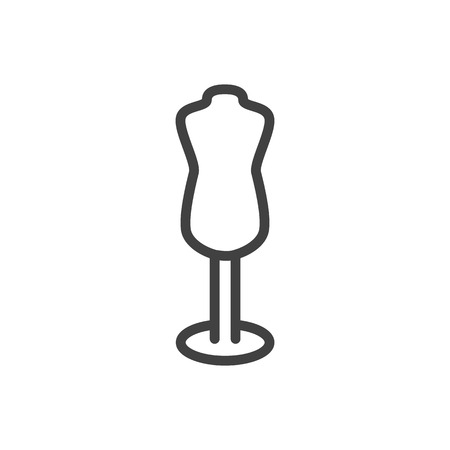 Isolated Mannequin Outline Symbol On Clean Background. Vector Dummy Element In Trendy Style.のイラスト素材