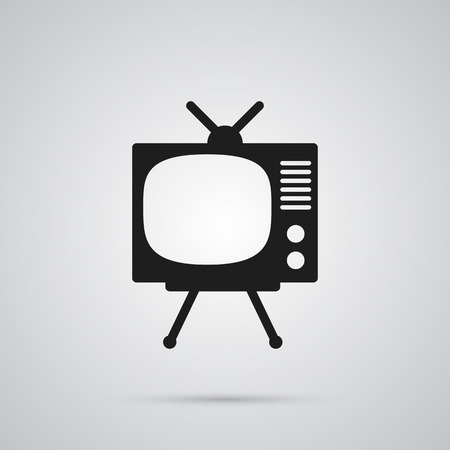 Isolated Tv Set Icon Symbol On Clean Background. Vector Television Element In Trendy Style.のイラスト素材