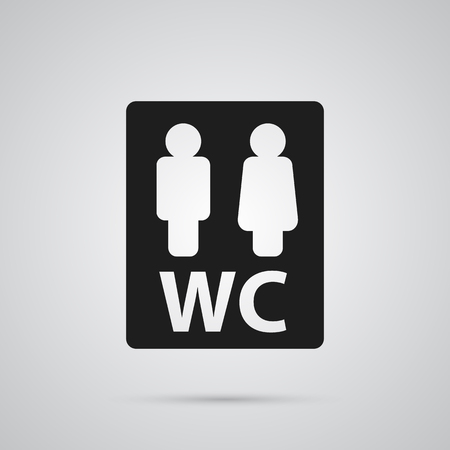 Isolated Restroom Icon Symbol On Clean Background. Vector Toilet Element In Trendy Style.のイラスト素材