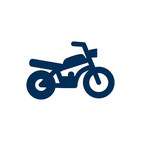 Isolated Motorcycle Icon Symbol On Clean Background. Vector Motorbike Element In Trendy Style.のイラスト素材