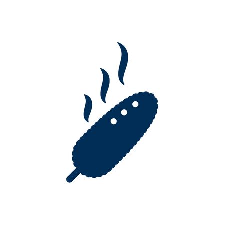 Isolated Corn Icon Symbol On Clean Background. Vector Grilled Element In Trendy Style.のイラスト素材