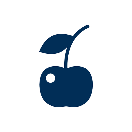 Isolated Cherry Icon Symbol On Clean Background. Vector Berry Element In Trendy Style.のイラスト素材