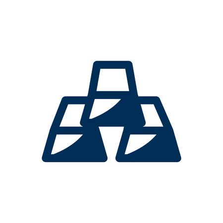 Isolated gold bars icon symbol.のイラスト素材