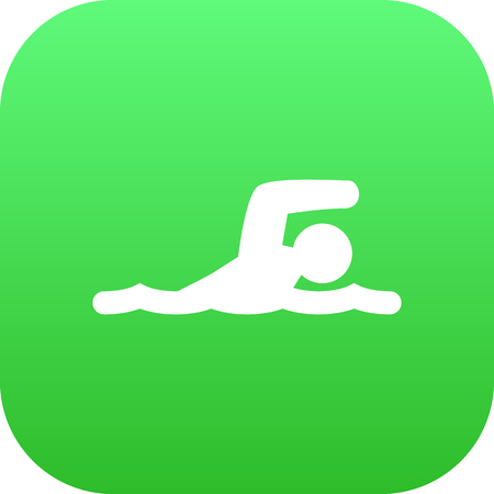 Isolated swimmer icon symbol on clean background. Vector diver element in trendy style.のイラスト素材
