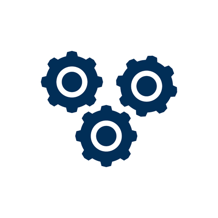Isolated working process icon symbol on clean background.  gear element in trendy style.の写真素材