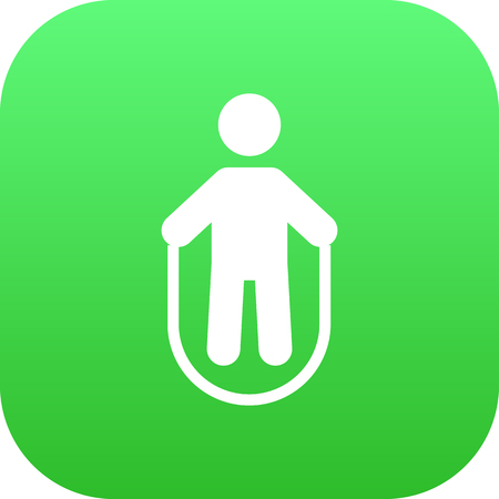 Isolated jump training icon symbol on clean background.  skipping rope element in trendy style.の写真素材