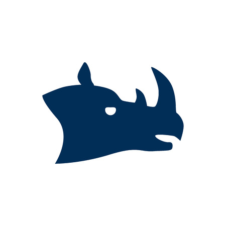 Isolated rhino icon symbol on clean background. Vector rhinoceros element in trendy style.のイラスト素材