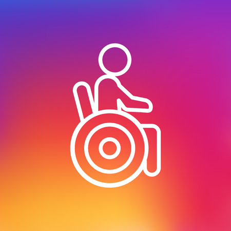 Isolated disabled icon line symbol on clean background. Vector universal access element in trendy style.のイラスト素材
