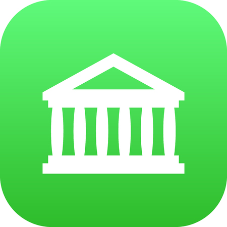Isolated museum icon symbol on clean background.  academy element in trendy style.の写真素材