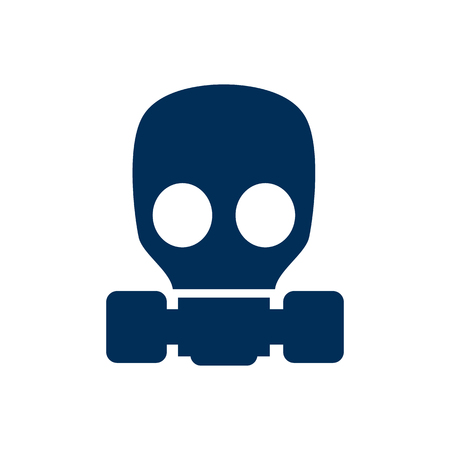 Isolated gas mask icon symbol on clean background.  respirator element in trendy style.の写真素材