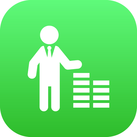Isolated financier icon symbol on clean background.  investor element in trendy style.の写真素材